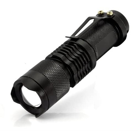 🔦 Mini CREE Flashlight – 360 Lumens  Super Bright LED Torch | Metal Case | Black | Battery NOT Included