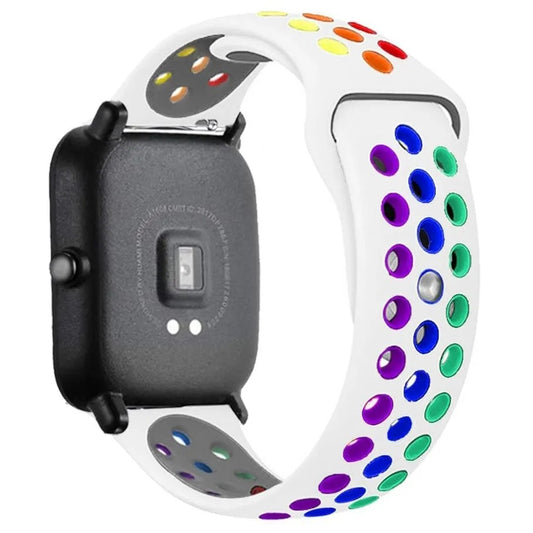 20mm Rainbow Strap Replacement Band watch band For Amazfit GTS/2/2e/GTS2 Mini/GTR 42mm/47mm/GTR2/2e/stratos 2/3 Watch Bracelet Amazfit bip rainbow strap Compatible with  all 20mm