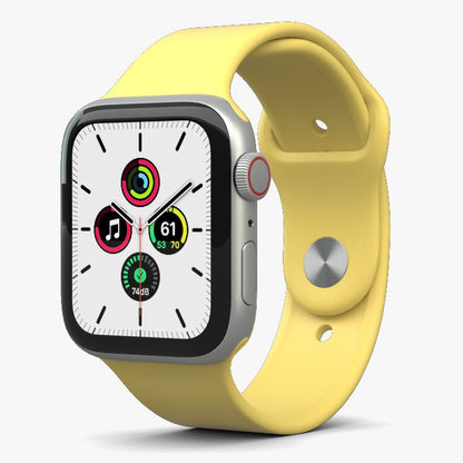 Natural milk yellow watch strap made with hi quality silicone with anti lost lock 38mm / 40mm / 41mm(with out watch)