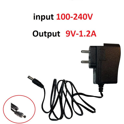 1PCS High quality DC 9V 1.2A IC program AC 100V-240V Converter Switching power adapter 1200mA Supply EU Plug DC 5.5mm x 2.1mm