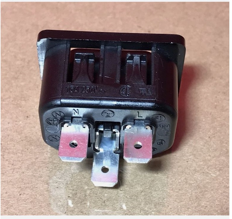 Brand new AC 250V 10A 3-Pin Panel Mount Power Inlet Socket Female Receptacle – Heavy Duty Electrical Power Connector 15A 250V