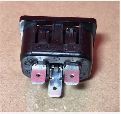 Brand new AC 250V 10A 3-Pin Panel Mount Power Inlet Socket Female Receptacle – Heavy Duty Electrical Power Connector 15A 250V