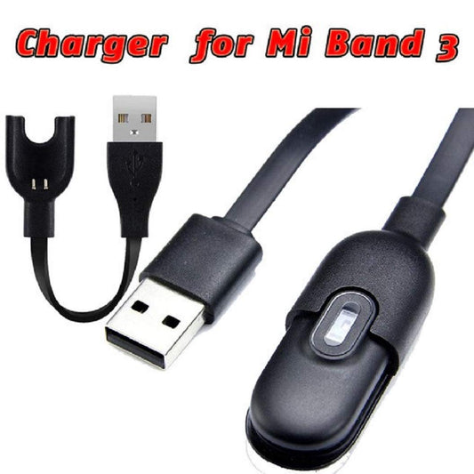 Xiaomi Mi Band 3 Charging Cable Mi 3 hi Quality Premium Product Black (Smart Fitness Watch Not included)