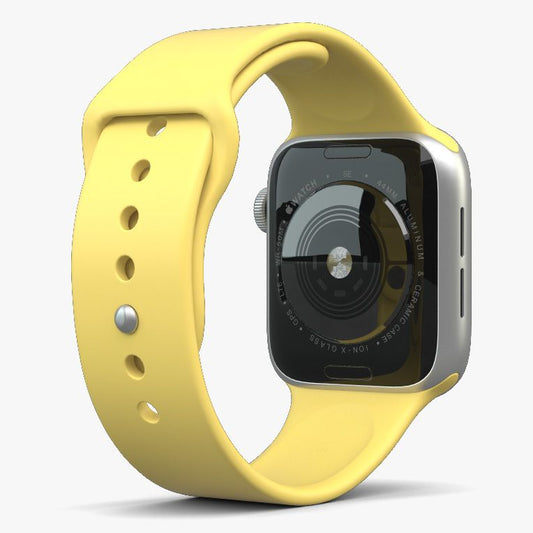 Natural milk yellow watch strap made with hi quality silicone with anti lost lock 38mm / 40mm / 41mm(with out watch)