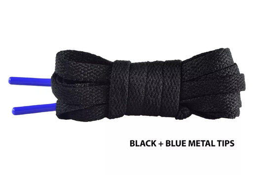 Vist Fox Strap Shoelaces Stretch Lock Shoe Laces with Blue Metal Buckle
