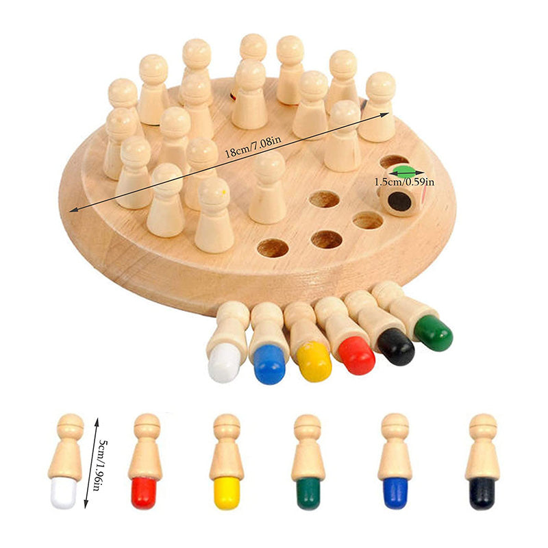 Educational Wooden Memory Chess Toy brain Game Children Gifts Fun With Learn
