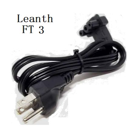 1 Meter 3 Prong Flat AC Power Cord Cable for D-ell PA-10 / PA-12 Laptop Charger – Straight Power Cable Replacement