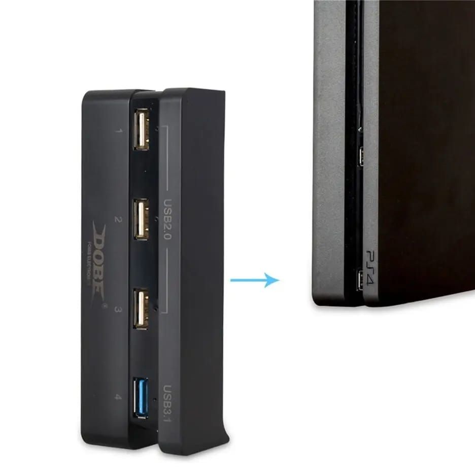 Super High Speed 4 In 1 USB Hub Suitable USB 2.0 3.0 Docking Station For Sony PlayStation 4 slim PS4 Slim Console Controller