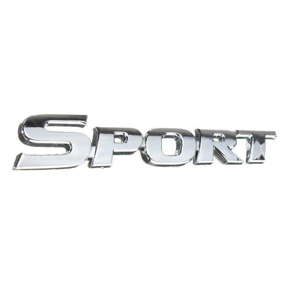 3D SPORT Chrome ABS Car Trunk Badge Emblem Sticker | High Quality Car Body Decoration Logo | Universal Auto Rear Trunk Decal