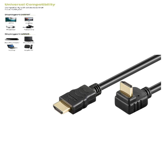 Premium 4K High Speed HDMI Cable with Ethernet 50cm – 10.2Gbps, Gold-Plated 270° Connectors, 3D, ARC, Deep Color, Full HD & 2160p Support