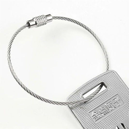 2 pcs Stainless Steel Wire Keychain Screw Lock Cable Ring 20cm x 2mm – Premium Heavy Duty Key Ring for Outdoor Hiking, Camping & Travel