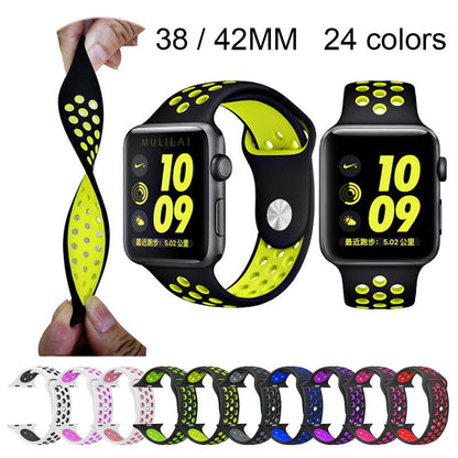 Sport Silicon Strap For i Watch Band Series 1, 2, 3, 4, 5, and 6 42mm/44mm 38mm/40mm Iwatch 5 4 3 Bracelet Belt Accessories