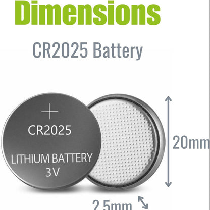 CR2025 3V Lithium Coin Button Cell Battery Long Life CR 2025 for Car Key Fob Watch Weighing Scale Remote LED Toys