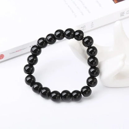 Black Obsidian Natural Stone Bracelet Fat Relief Promote Blood Circulation Anti Anxiety Weight Loss Bracelets Women Men Jewelry