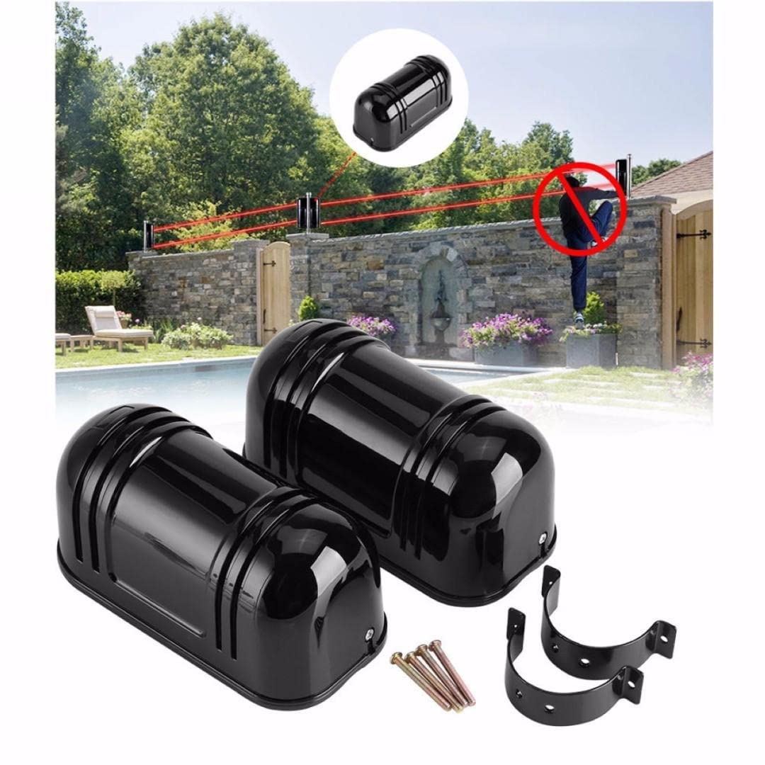 🔒 ABT-100 100m Dual Beam Photoelectric Infrared Detector 433MHz Burglar Alarm Perimeter Security System – Black