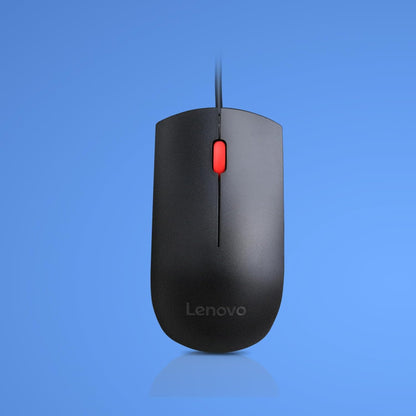 Wired USB Mouse 1600 DPI Optical Sensor – 3 Button Scroll Wheel Ambidextrous Design Plug & Play Lenovo