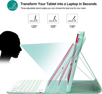 Keyboard Case for iPad 10.2 Inch 2020 & 2019 | Bluetooth Wireless Keyboard | Compatible with iPad Air 3 and iPad Pro 10.5