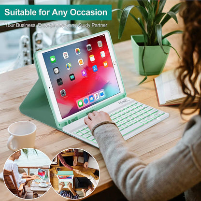 Keyboard Case for iPad 10.2 Inch 2020 & 2019 | Bluetooth Wireless Keyboard | Compatible with iPad Air 3 and iPad Pro 10.5