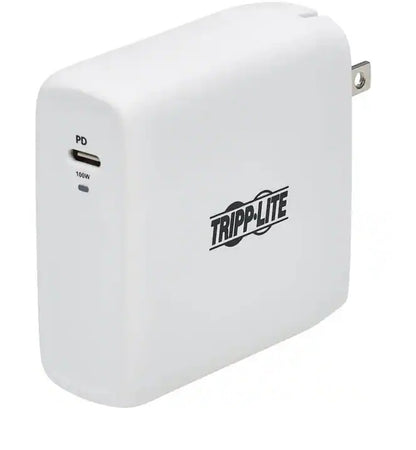 Tripp Lite USB C Wall Charger Compact 1-Port - GaN Technology, 100W PD3.0 Charging power adapter - 24 pin USB-C - 100 Watt For Laptops, MacBooks, smartphones, tablets, iPads, e-readers &amp; other USB-C devices