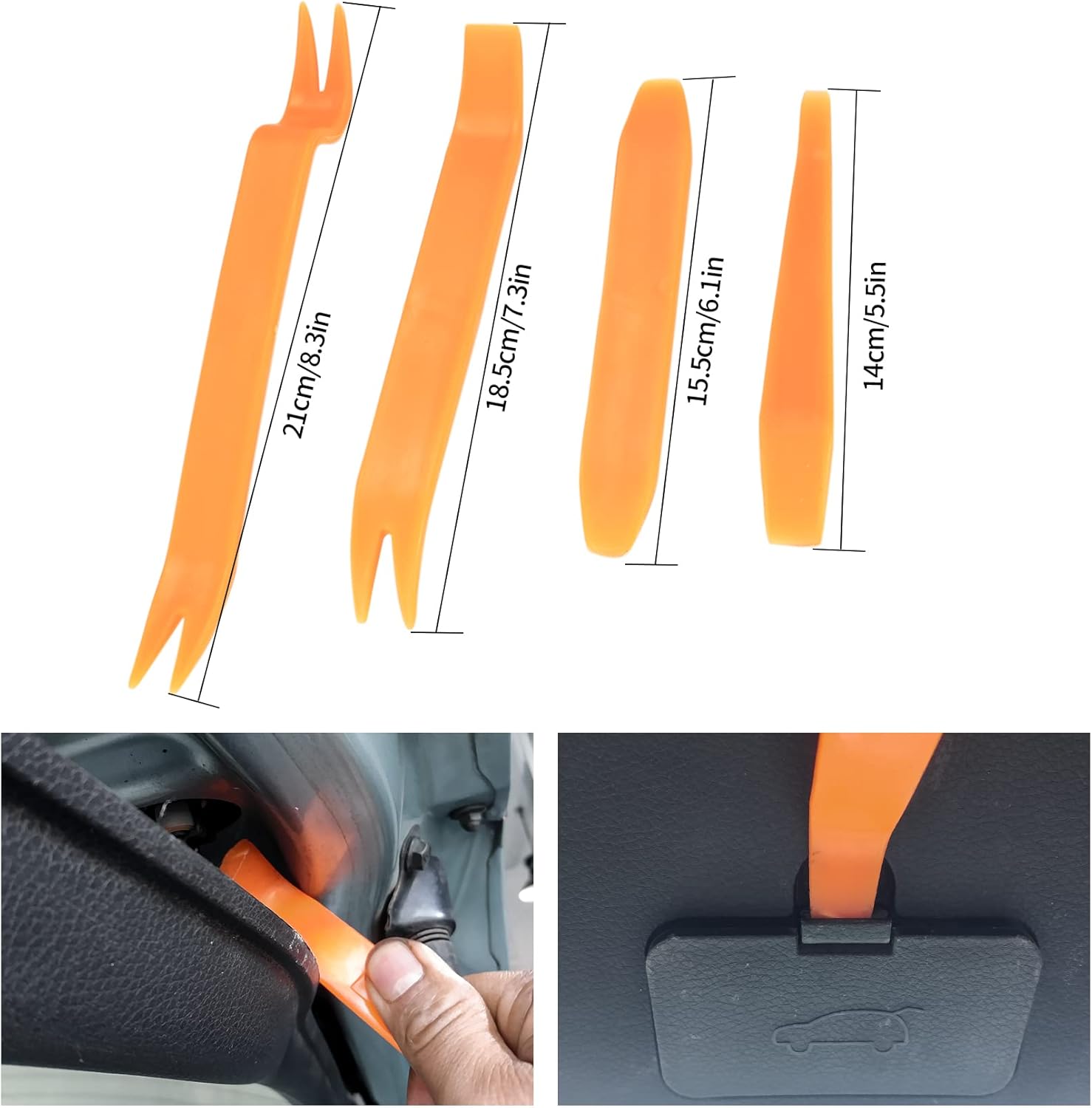 4 Pcs Car Trim Removal Pry Tool Set – Premium ABS Plastic Interior Panel Removal Kit for Dashboard, Door, Window & Audio Installation