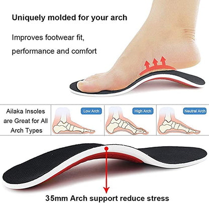High Arch Support Shoe Insoles Inserts for Flat Feet - Orthotic Insoles High Arch for Men Women Arch Pain, Plantar Fasciitis Relief Insoles