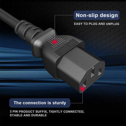 Heavy Duty 3 Meter UK 3-Pin Plug to IEC C13 Power Cable – 10A 250V High Quality Mains Lead for PC, Monitor, Printer & Electronics