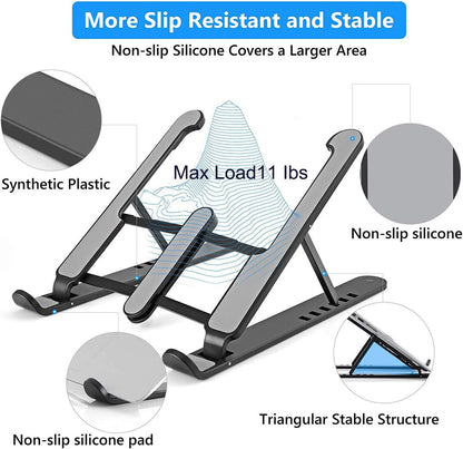 Adjustable Ergonomic Laptop Stand | 7-Level Desk Riser