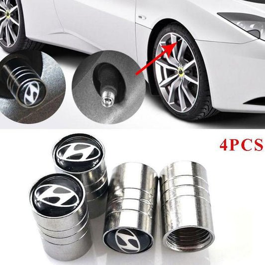 Car Wheel Tire Valves Caps Cover Metal  Hyundai