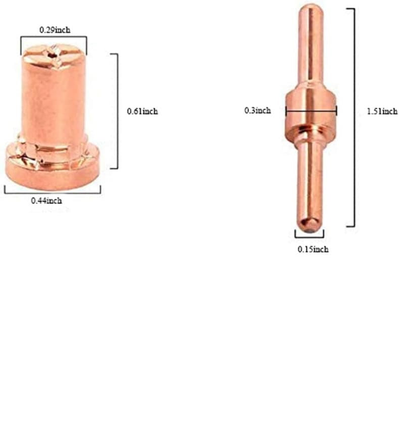 Copper Extended Long Tip Electrode & Nozzles Consumables for PT31 LG40 40A Cutting Torch