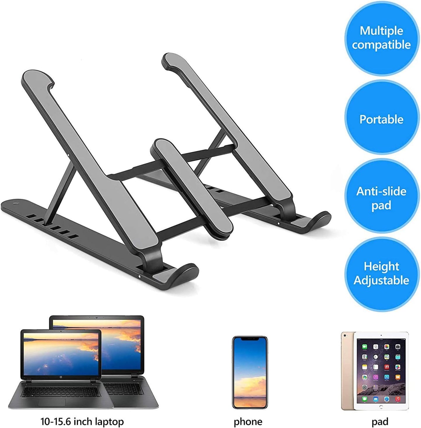 Adjustable Ergonomic Laptop Stand | 7-Level Desk Riser