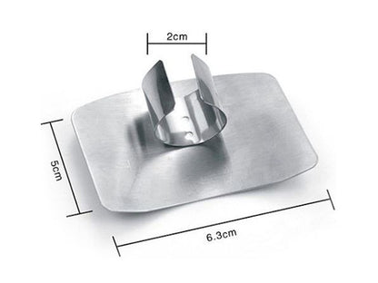KITCHEN FINGER HAND PROTECTOR GUARD STAINLESS STEEL CHOP SLICE SHIELD COOK TOOL