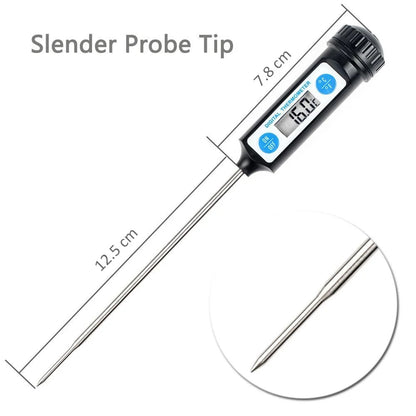 Digital Food Thermometer with Large LCD Display, Waterproof, for Cooking, BBQ, Kitchen , Liquid, Candle
