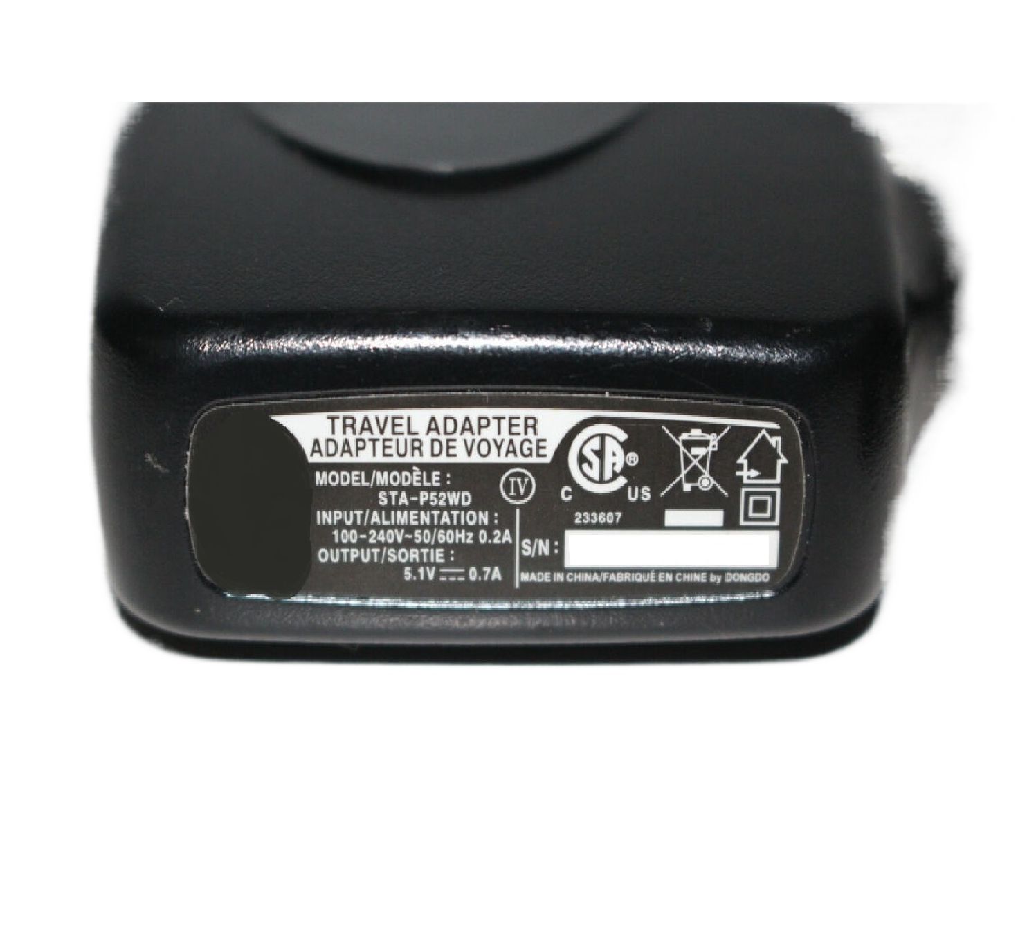 STA-P52WD 5.0V 700mA Travel Charger Power Adapter – Original Replacement Wall Charger