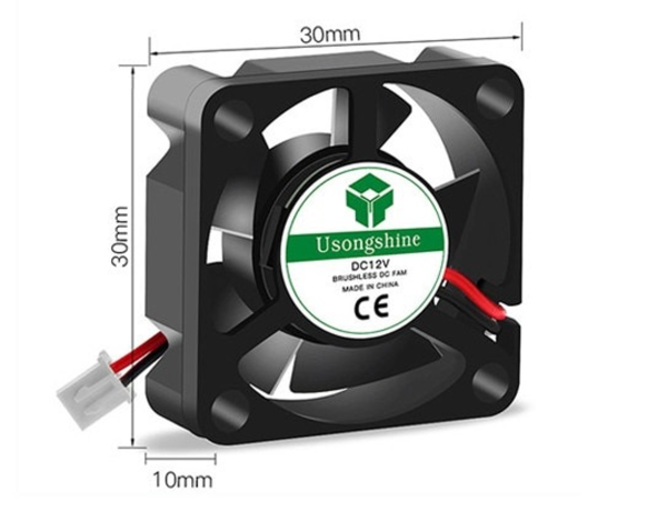 12V DC Brushless Cooling Fan 30x30x10mm for DIY 3D Printer Extruder Hotend 3010