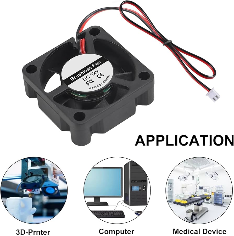 12V DC Brushless Cooling Fan 30x30x10mm for DIY 3D Printer Extruder Hotend 3010