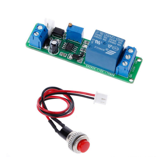 fivekim Dc 12V Timing Timer Delay Turn Off Switch Relay Module 1~10S Adjustable Trigger Delay Switch