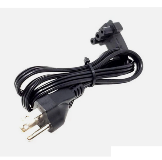 1 Meter 3 Prong Flat AC Power Cord Cable for D-ell PA-10 / PA-12 Laptop Charger – Straight Power Cable Replacement