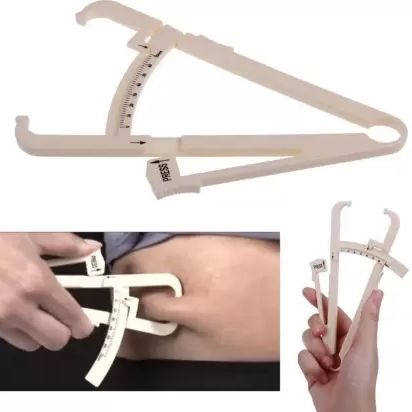 Body Fat Tester Caliper, Personal Body Fat Monitor Skinfold Tester, Plastic Body Fat Caliper Handheld Unisex Body Fat Measurement Device Skinfold Caliper to Measure Your Body Fat
