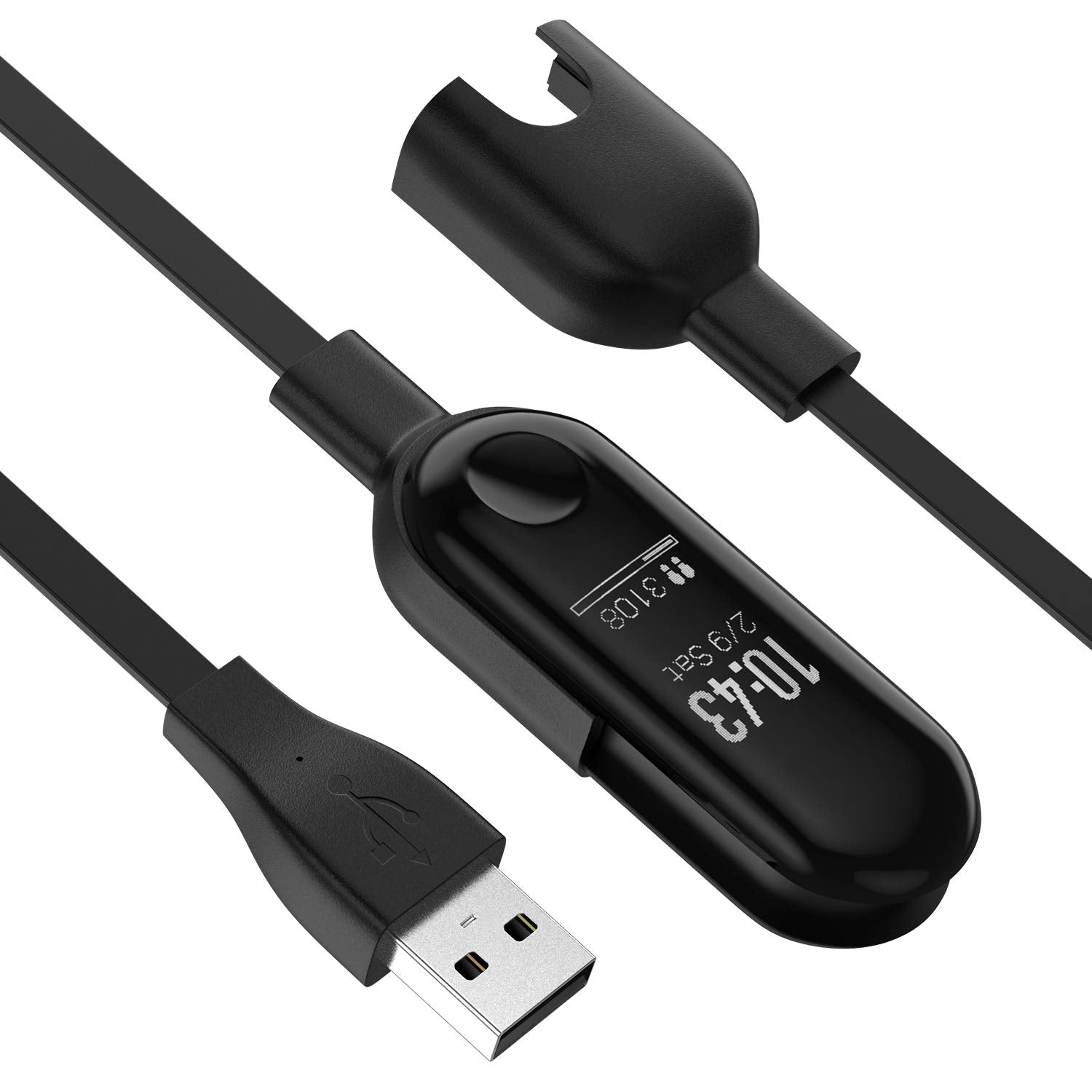 Xiaomi Mi Band 3 Charging Cable Mi 3 hi Quality Premium Product Black (Smart Fitness Watch Not included)
