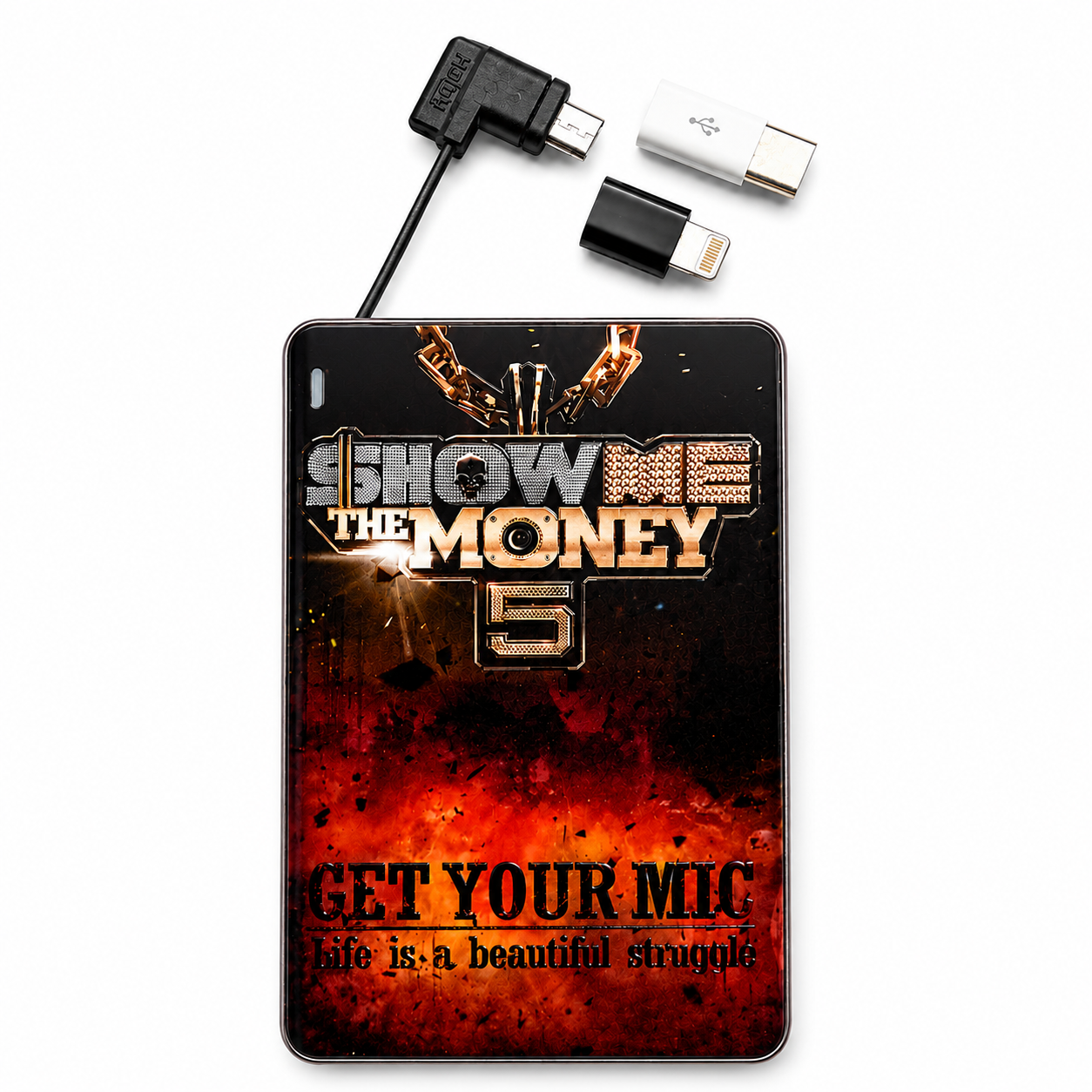 Ultra Slim Pocket Power Bank 2450mAh Card Size – Mini Portable Charger with Type-C, i-Phone & Android Support
