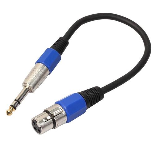 1/4" to XLR Cable,XLR 3 Pin Female to 6.35mm TRS Male Balanced Microphone Cable for Microphone, Mixer, Speaker（0.3M/1FT）