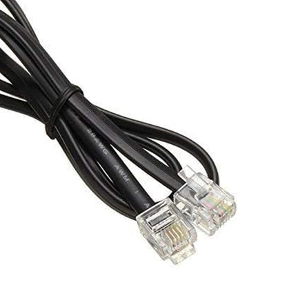 2 meter RJ11 to RJ11 Telephone Line Extension Cable – Male to Male RJ11 6P4C Modular Plug Phone Cord for Landline Telephone & Fax Machine