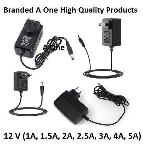 12V Adapter 1A | 1.5A | 2A | 2.5A | 3A | 3.5A | 4A | 5 Ampere Branded Power Supply High Quality Charger Stable Voltage Long Life AC/DC Stable 12V DC output — ideal for electronics, CCTV cameras, routers, LED strips, audio systems, and DIY projects.