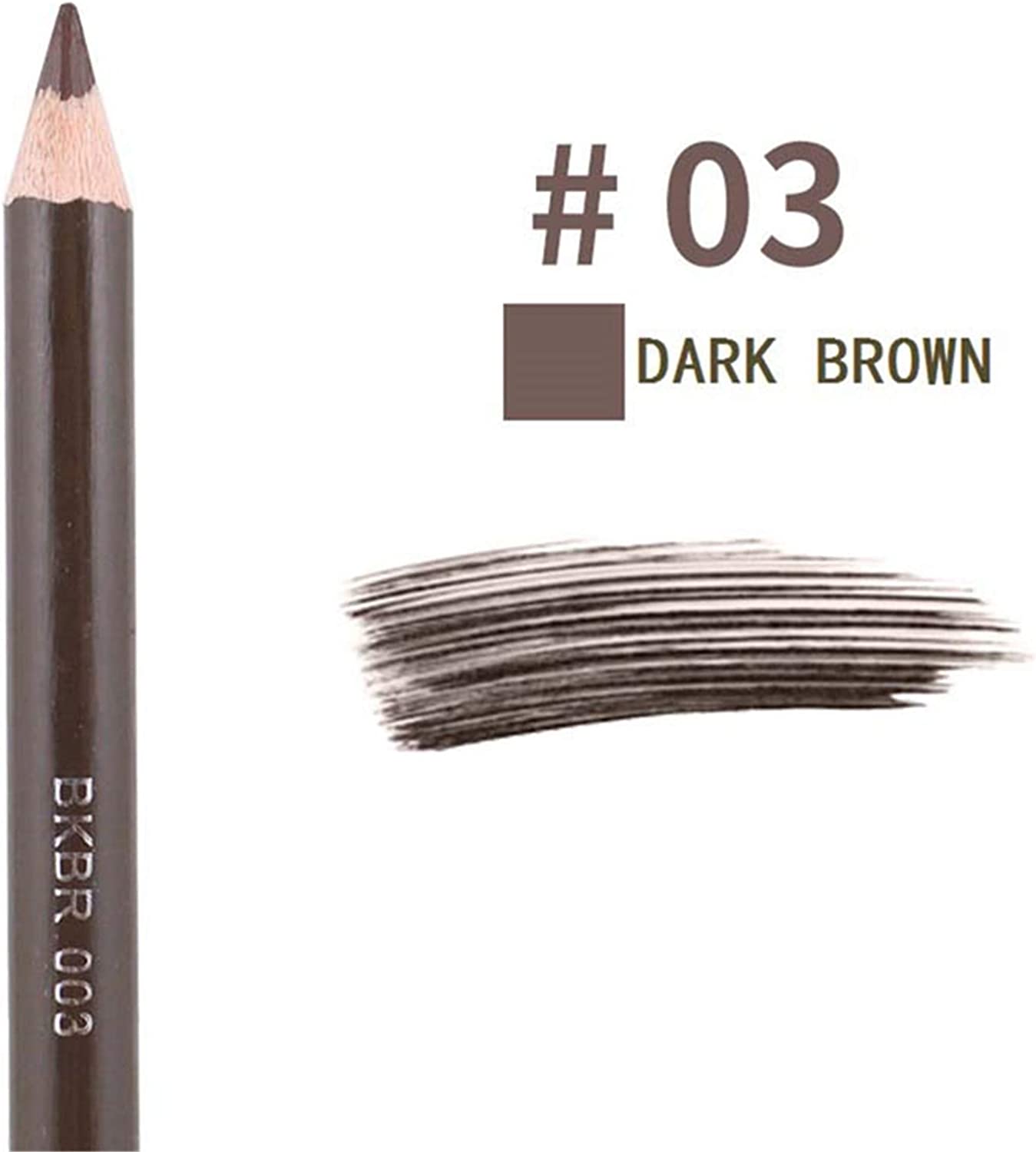 Dual-ended Long Lasting Smmoth Leopard Print Eyebrow Pencil Brush Handy Make Up Tool