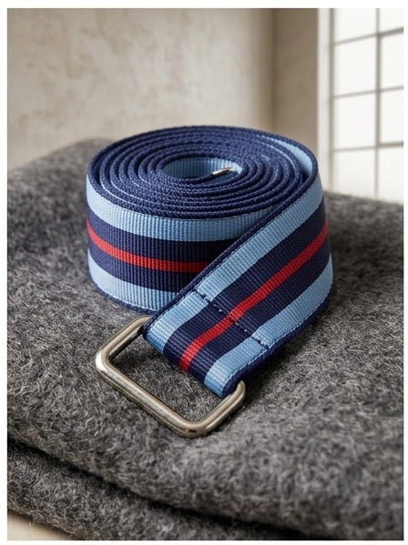 Yoga Stretch Belt 100cm x 3cm – Premium Quality Yoga Strap with Metal Buckle – Adjustable Exercise Stretching Belt for Yoga, Fitness & Flexibility Training
