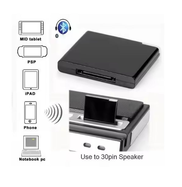 30-pin Bluetooth Adapter 4.1 A2DP Music Audio Receiver For Bos-e Sound i dock And 30Pin for Dock Speakers
