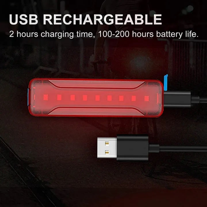 USB Rechargeable Bike Tail Light 9 LED High-Brightness, IPX5 Waterproof Rear Bicycle Light with 5 Modes, Cycle Light, Rare Light, Tail Light, Led, Back Light,  USB Charger, DC Light, Cycling, Cycle Accessories