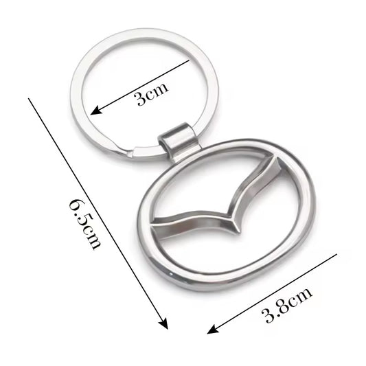 Premium 3D Stainless Steel Car Logo Keychain – High-Quality Metal Key Ring for Car Lovers, Mazda, Honda