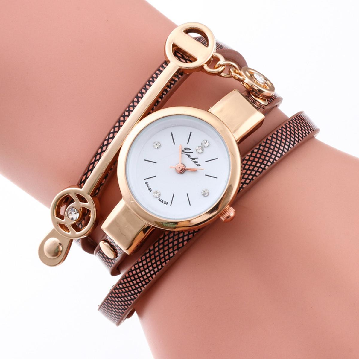 Casual Fashion Vintage Bracelet Women Watch Braided Belt Leather Quartz Watches Dress Ladies Watches