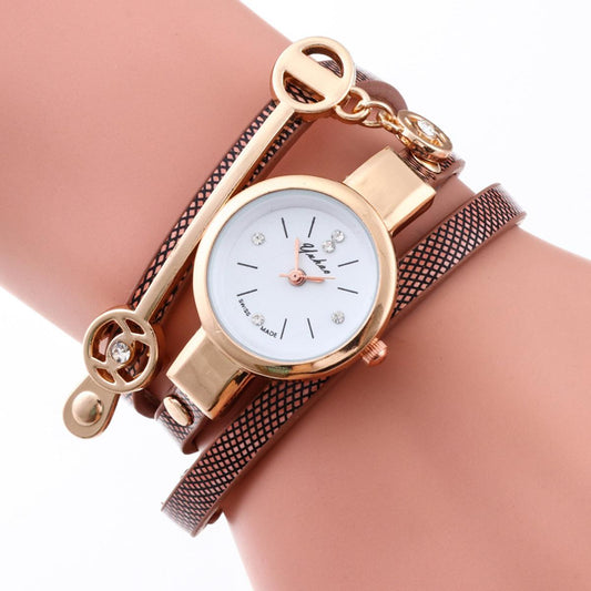 Casual Fashion Vintage Bracelet Women Watch Braided Belt Leather Quartz Watches Dress Ladies Watches
